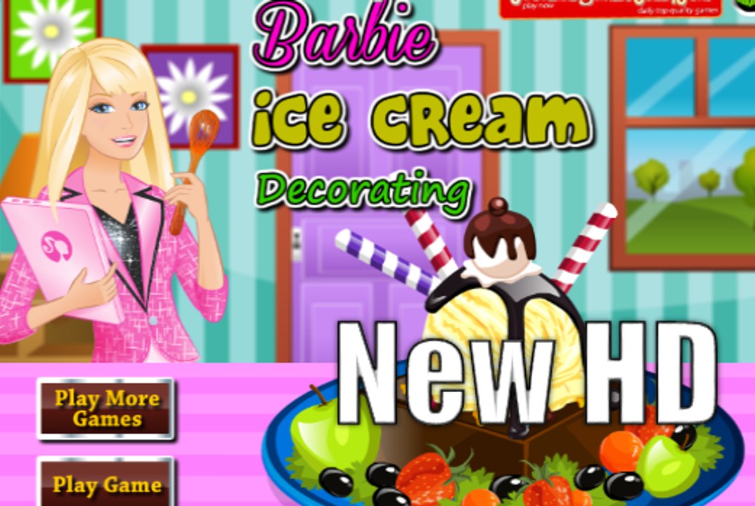 Princess Barbie Games - Barbie Ice Cream Decorating Game - Gameplay Walkthrough
