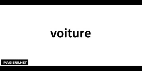 Voiture(car) Pronounciation in French