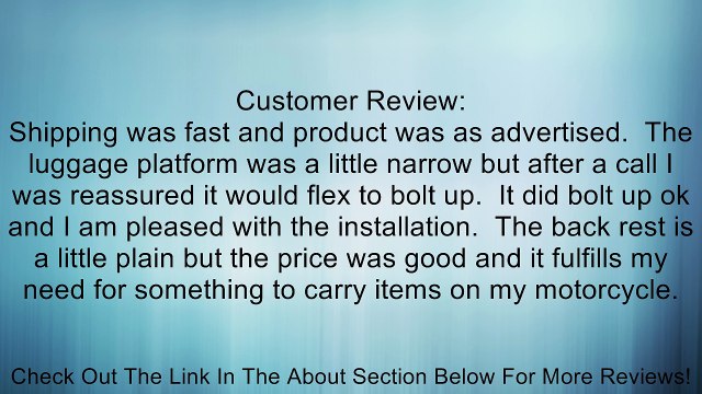Sissy Bar Backrest & Luggage Rack for Yamaha V-Star 650 Custom Review