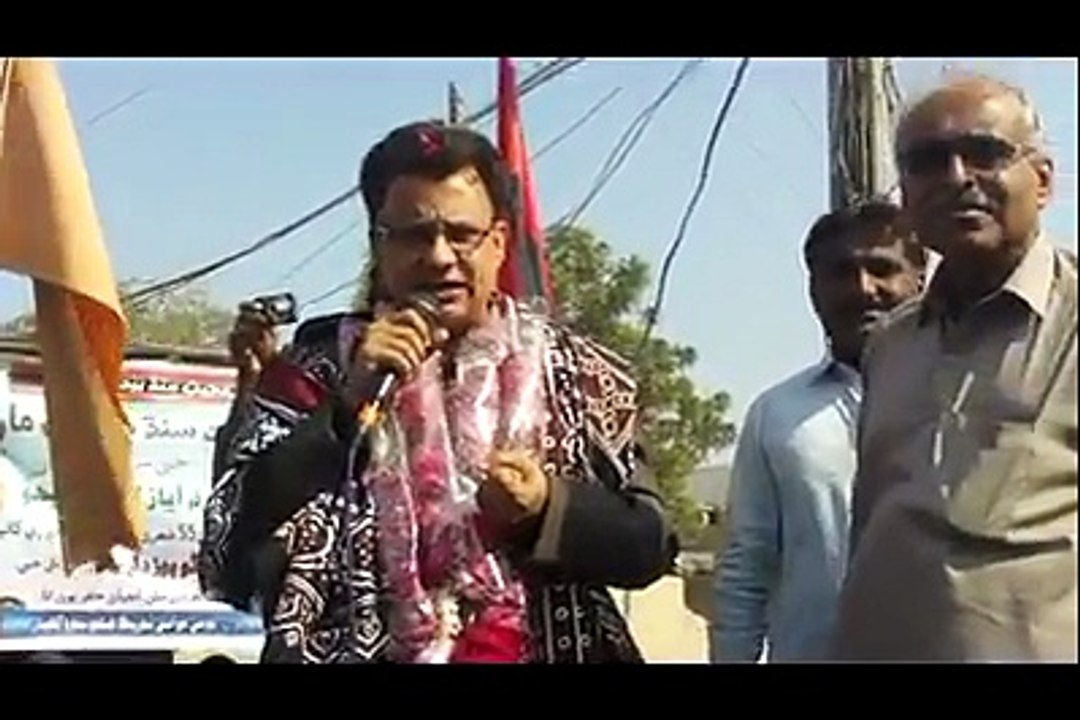 Bedari March- Ayaz Latif Palijo speech in Dhighano Bozdar on 14Dec 2014