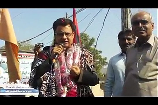 Bedari March- Ayaz Latif Palijo speech in Dhighano Bozdar on 14Dec 2014