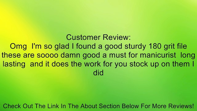 niceEshop 10 Pcs Nail File Buffing Buffer Curve Grit Sanding Sandpaper Black (Ivory) Review