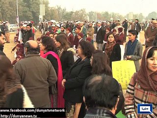Dunya News - Islamabad: Civil society protest against Peshawar incident