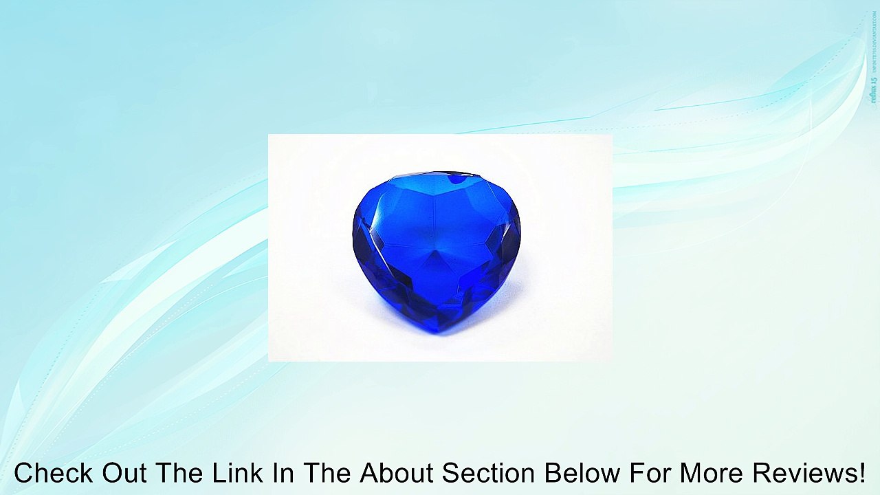 60mm Crystal Glass Diamond (Heart) Shaped Paperweight Amber (Dark Blue) Review