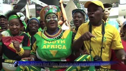 Hero's welcome for SAfrica's first Miss World in 40 years