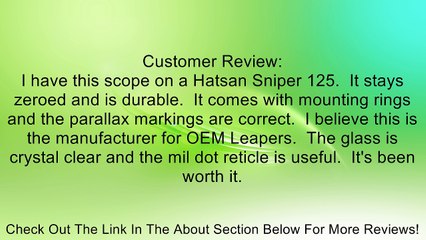 Sniper Scope LT4-16x40AOL with Side R/G/B Ill,qta W/e,ring,flip Open Lens Cover Review