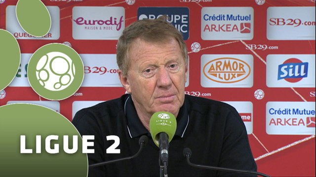 Conférence de presse Stade Brestois 29 - AC Ajaccio (2-1) : Alex DUPONT (SB29) - Olivier PANTALONI (ACAJ) - 2014/2015