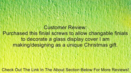 B&P Lamp 1/4-27 Flat Head Finial Screw Review