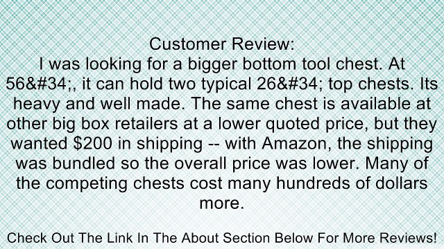 Excel TB5607B-Black 56-Inch Roller Metal Tool Cabinet with 12 BBS Drawers Review