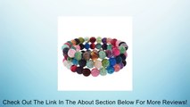 Sterling Silver Multi-Genuine Stone Faceted Bead Triple Row Bracelet, 7.5