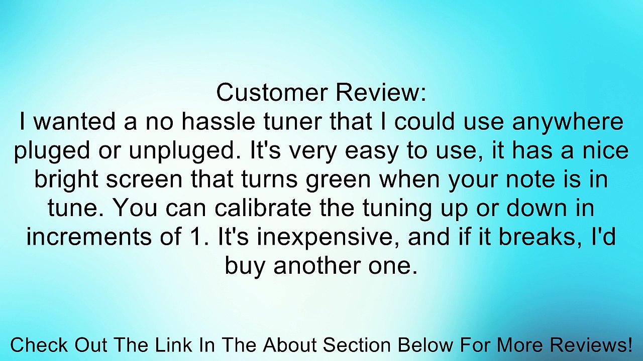 Electronic Chromatic All Instrument Tuner - Guitar, Bass, Ukulele, Violin Review