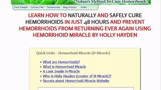 Hemorrhoid Miracle Hemorrhoid Cure wmv