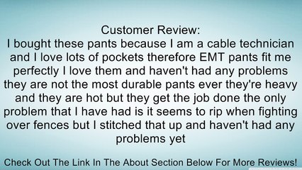 Black Deluxe EMT Tactical Paramedic Pants Review