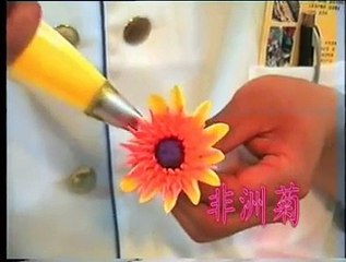 DIY 花卉蛋糕裱花制作过程 (32) 完整版