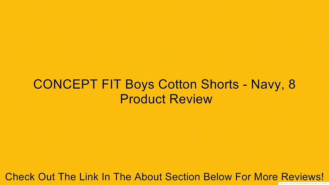 CONCEPT FIT Boys Cotton Shorts - Navy, 8 Review