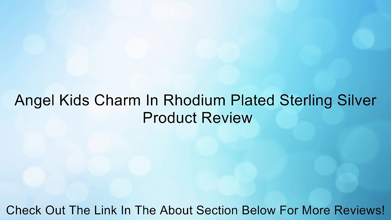 Angel Kids Charm In Rhodium Plated Sterling Silver Review