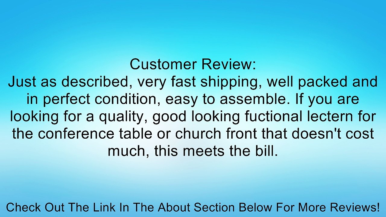 Oklahoma Sound 22-MY Table Top Lectern, 23-3/4" Width x 13-3/4" Height x 19-7/8" Depth, Mahogany Review