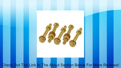 Uxcell a12071900ux0731 Brass Male Thread Hex Screw Bolt Nut Washer Set, 6mm x 50mm, 5-Piece Review