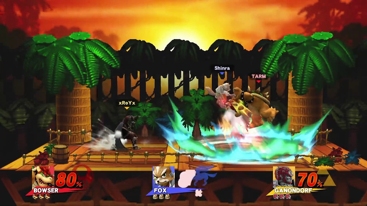 Super Smash Bros. Wii U DU-DT Free For All Shinra v. Roy. v TARM