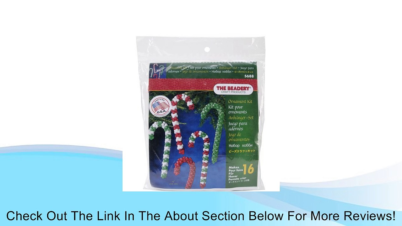 Beadery Holiday Beaded Ornament Kit, Candy Cane Assortment Review