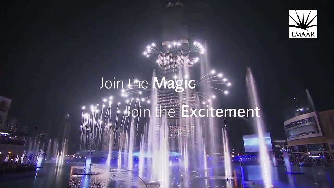 Burj Khalifa Downtown Dubai New Year's Celebrations 2015  HD Video