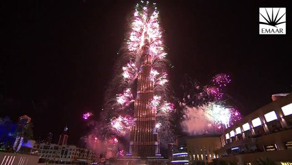 Official Burj Khalifa, Downtown Dubai 2015 New Year's Eve Highlights HD  Video