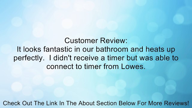 Amba/Jeeves DCB-20 Curved Electric 53 Towel Warmer Brushed Nickel Review