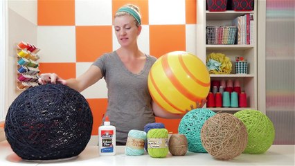 Easy making of lampshade and quick  and yarn globes
