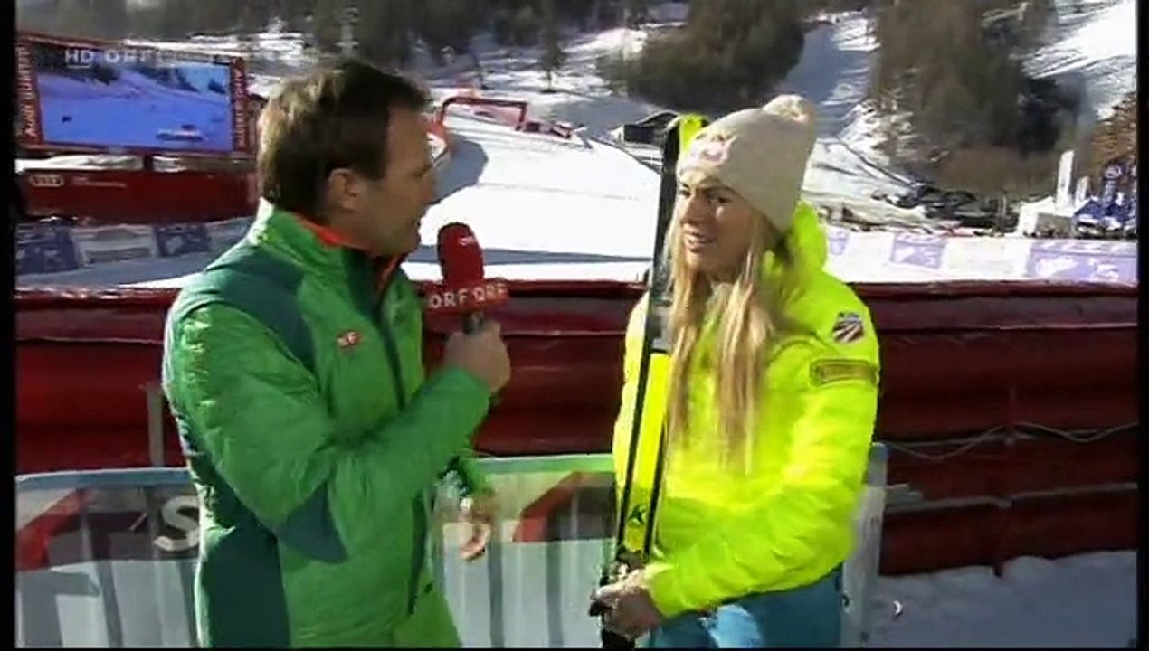 Lindsey Vonn Interview Val d'Isere Super G