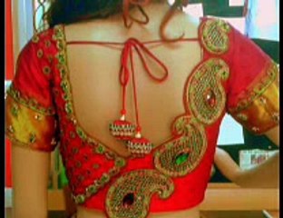 Embroidered sarees with long sleeve blouse Video 2015