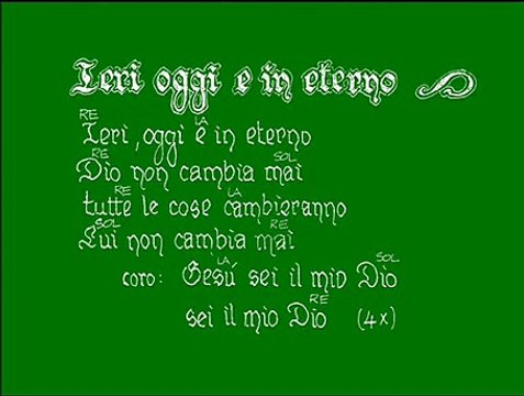 IERI,OGGI E IN ETERNO,DIO NON CAMBIA MAI