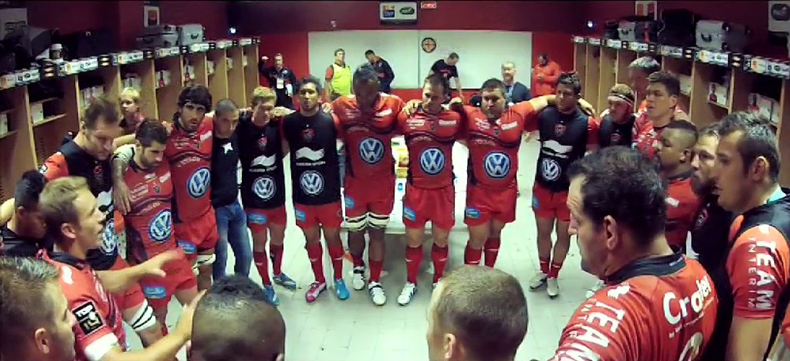 Vestiaire RCT 1/2 finale Top 14 2014