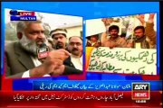 Protest against threatening message of Maulana Abdul Aziz in Multan against QET Altaf Hussain