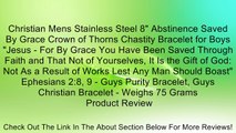 Christian Mens Stainless Steel 8