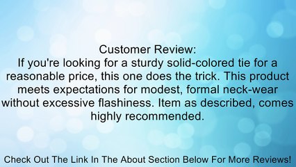 Elite Men's Tie By Solid In Silk Review