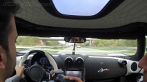 Supercar Koenigsegg Agera R 340  kmh (215  mph) casual driving towards german Highway
