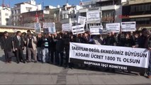 Gaziantep'te İşçilerden Asgari Ücret Eylemi