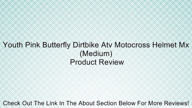 Youth Pink Butterfly Dirtbike Atv Motocross Helmet Mx (Medium) Review