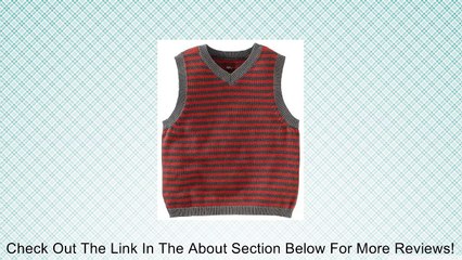 Tea Collection Little Boys' Scandi Stripe Sweater Vest, Goji, 10 Review
