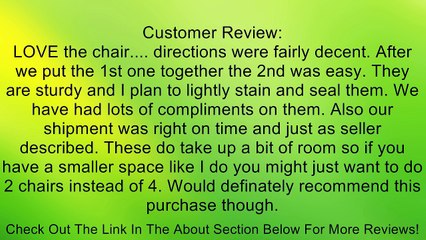 Tall Cedar/Fir Adirondack Chair, Model# SS-CSN-TAC130 Review