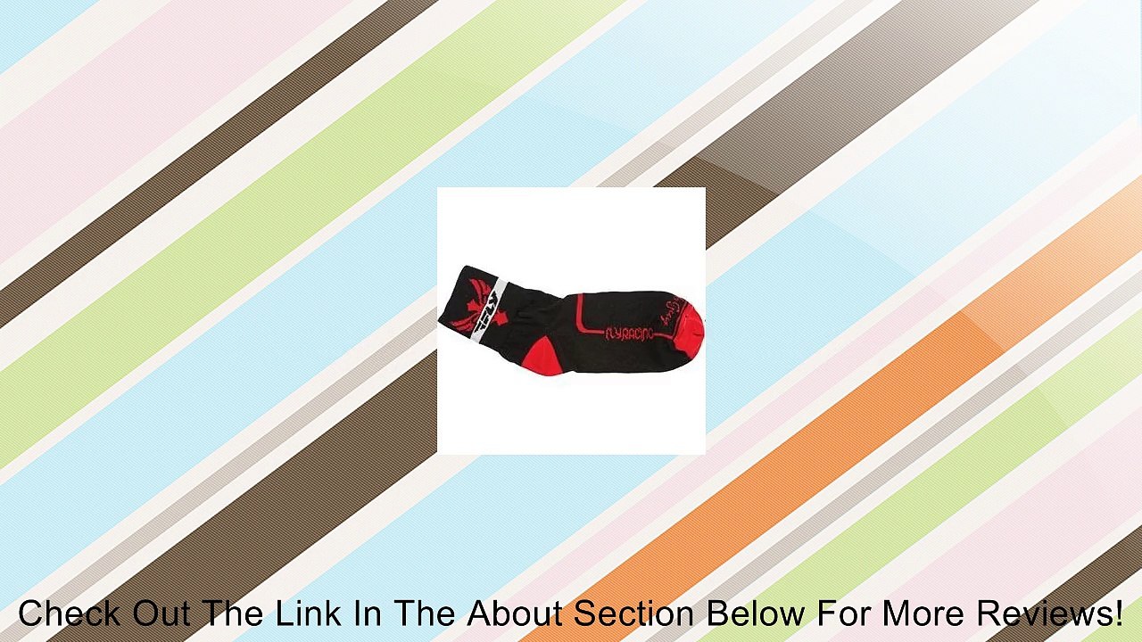 Fly Racing Action Socks - Small/Medium/Red/Black Review