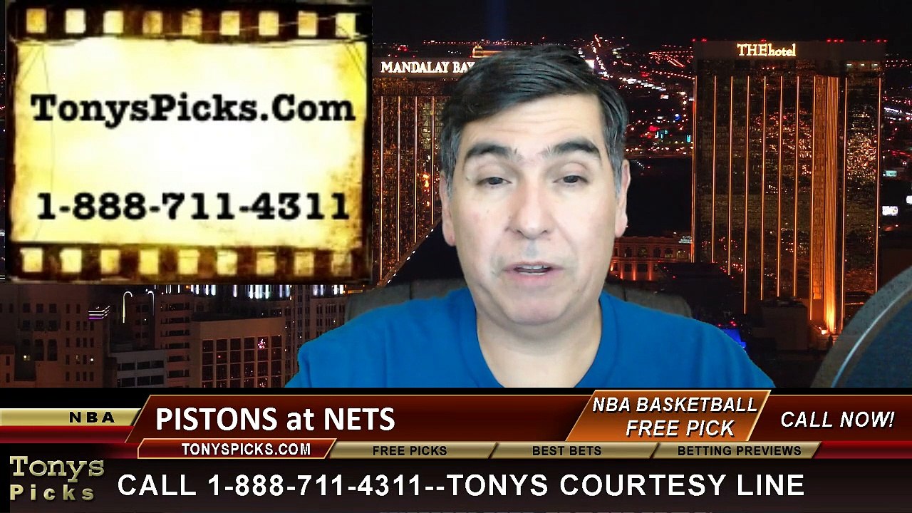 Brooklyn Nets vs. Detroit Pistons Free Pick Prediction NBA Pro Basketball Odds Preview 12-21-2014