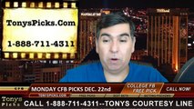 College Football Bowl Free Picks Monday Previews Odds TV Games 12-22-2014