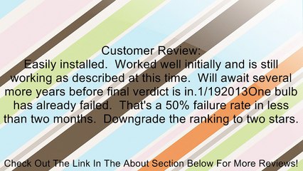 75W Range Hood Bulb - Replacement for Dacor #62351 #92348 Review