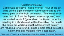 Fosmon IEEE 1394B FireWire Cable 9 pin to 6 pin M / M (Male/Male) - 6 feet Review