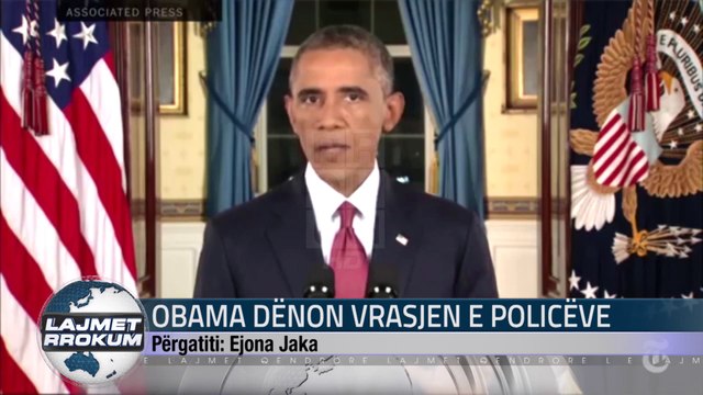 OBAMA DËNON VRASJEN E POLICËVE