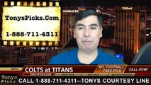 Tennessee Titans vs. Indianapolis Colts Free Pick Prediction NFL Pro Football Odds Preview 12-28-2014