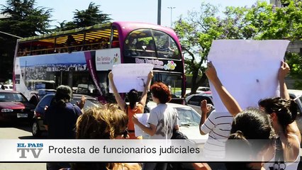 Protesta de funcionarios judiciales