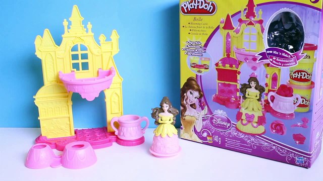 Play Doh Princess Belle Blooming Castle Disney Sparkle Play Doh Glitter Plastilina Brillante