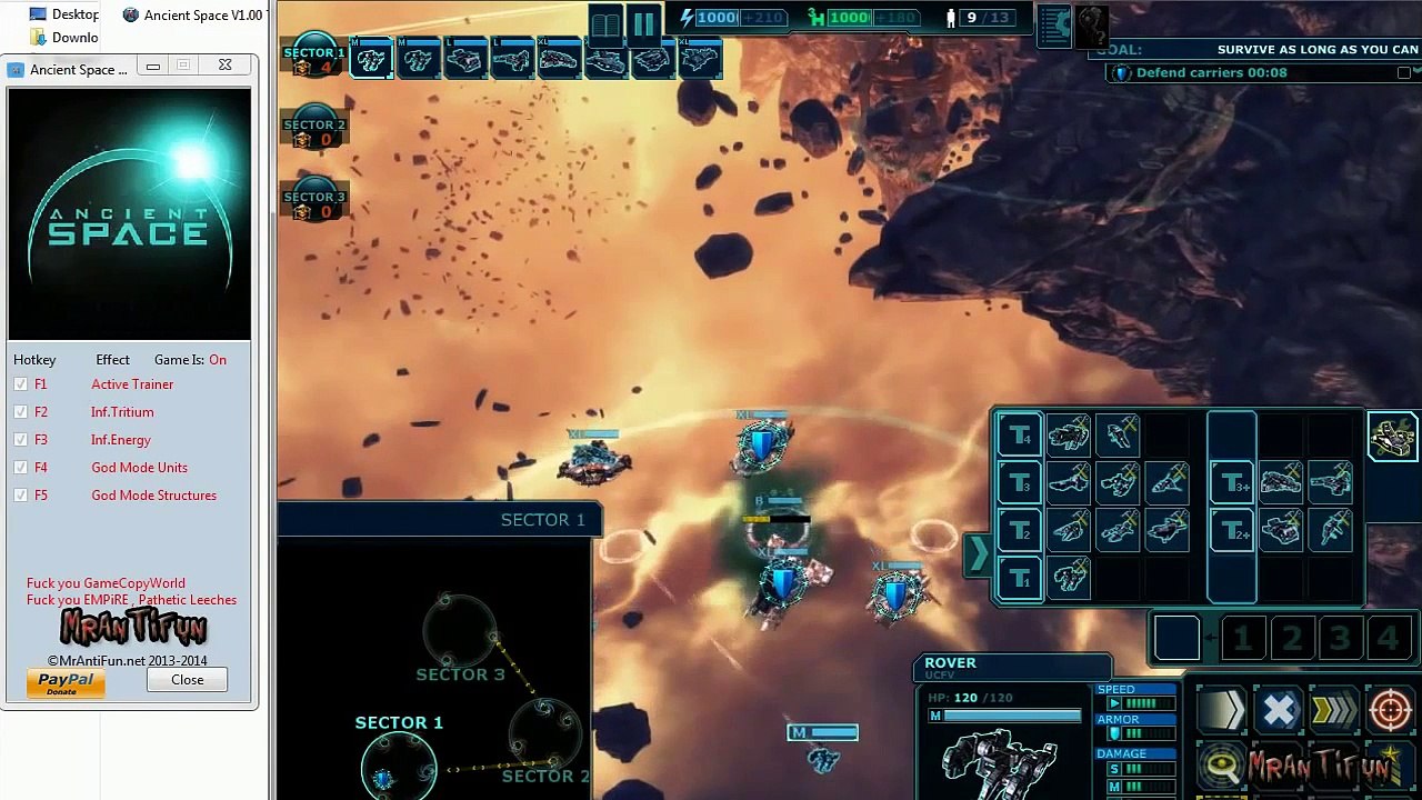 [FR-EN] Code Triche Ancient Space  PC